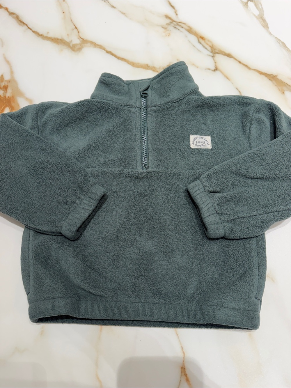Carter's Cozy Half-Zip Fleece Pullover in Slate Green